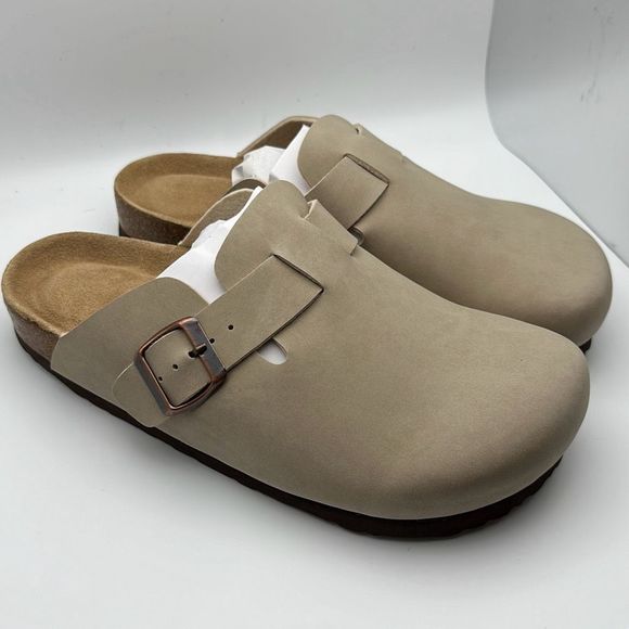 CUSHIONAIRE Women’s Clog 8 WIDE SAND - Picture 1 of 7
